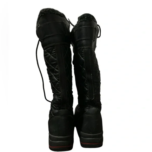 Women's banff Trail Black Quilted Tall Winter Boots - Picture 4 of 6